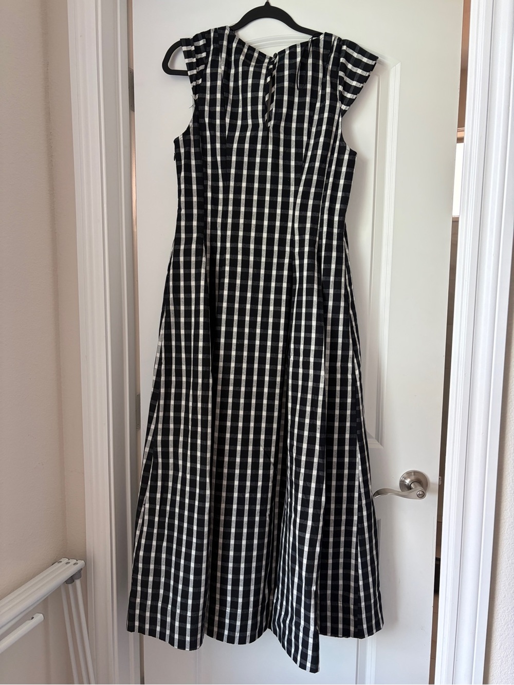 Black and White Gingham Midi Dress - Picture 2 of 2